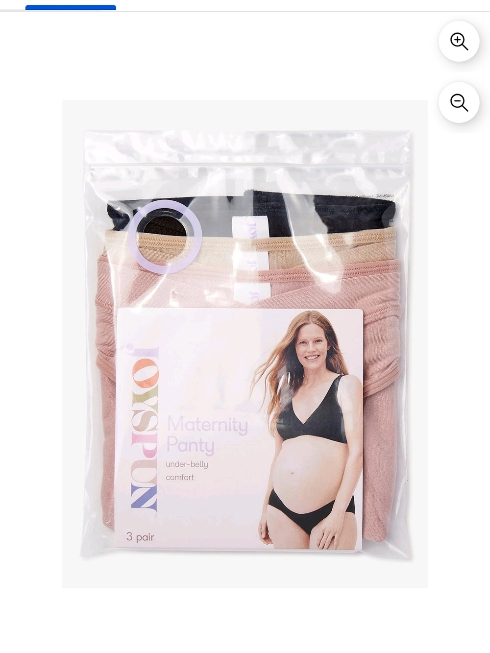 Joyspun Maternity Panty 3-Pack — Black, Nude, Rose Size XXXL(22)